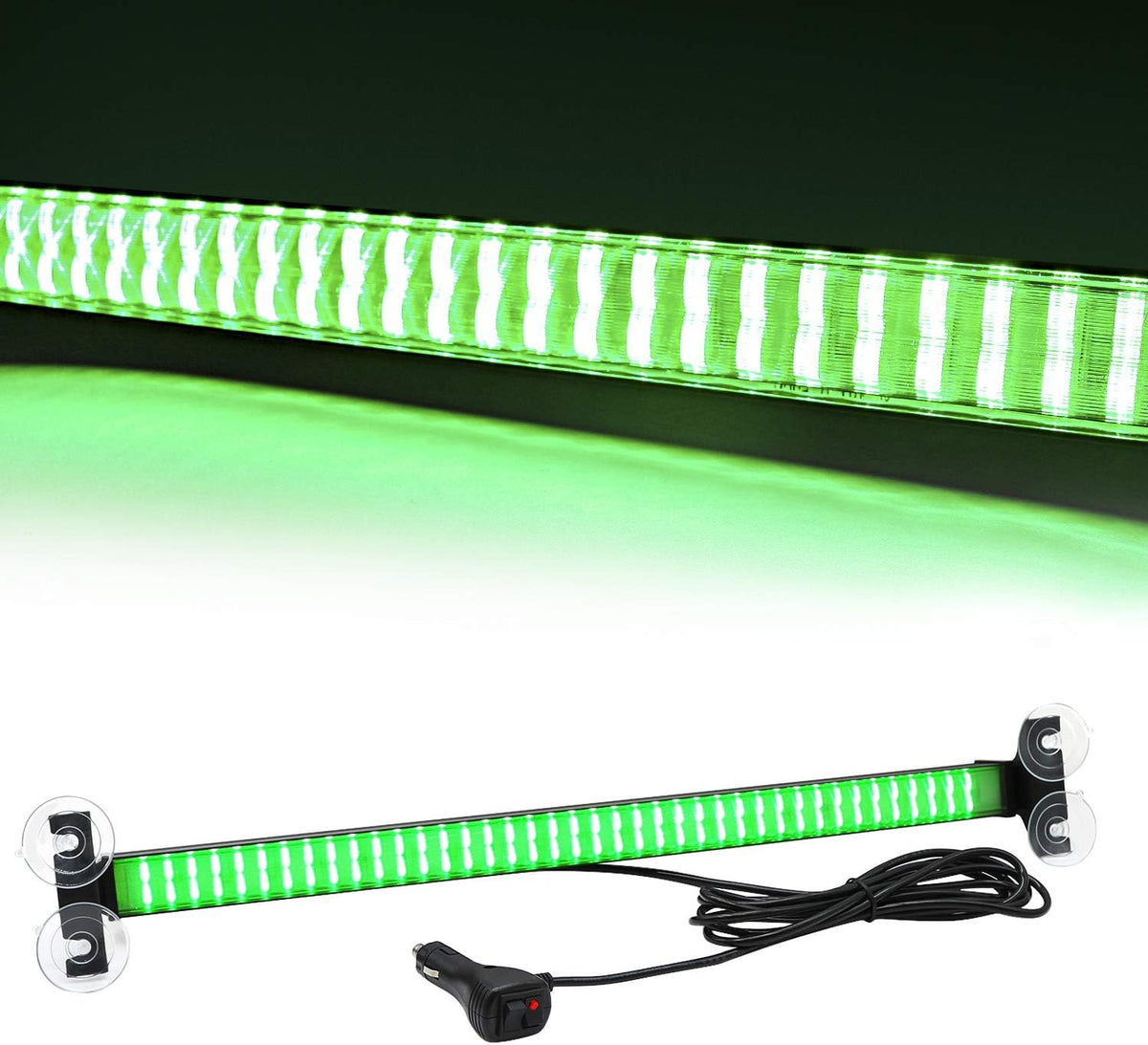 120 LED Red Blue Interior Windshield Strobe Light Bar Pack of 2 B258416