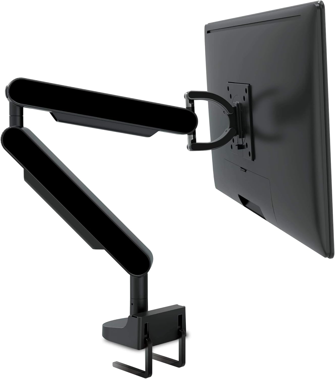 Desk Mounted Single Arm Monitor Stand for One Monitor Up to 38” 360 Degree Adjustable Monitor Mount Arm with Changeable Panels - 24.3 lb Capacity Pack of 2 O430630