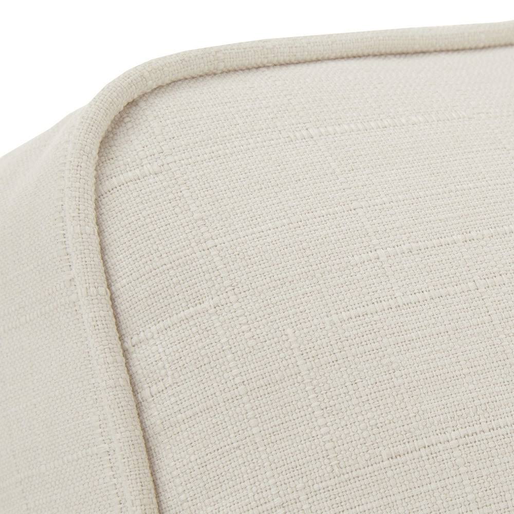 Ivory Fabric Sofa with Nailhead Trim H673