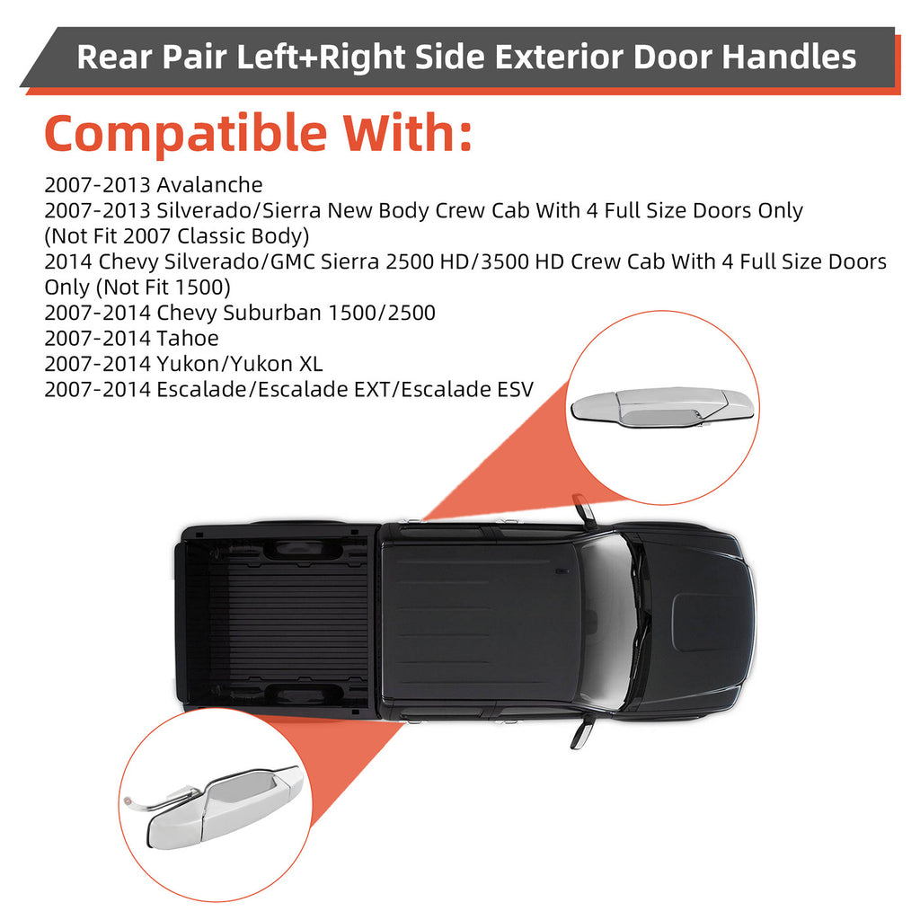 Chrome Exterior Door Handle O58213