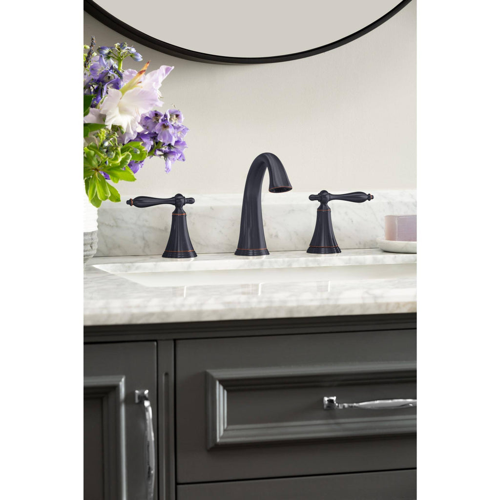 Oil Rubbed Bronze Widespread Bathroom Faucet M3893