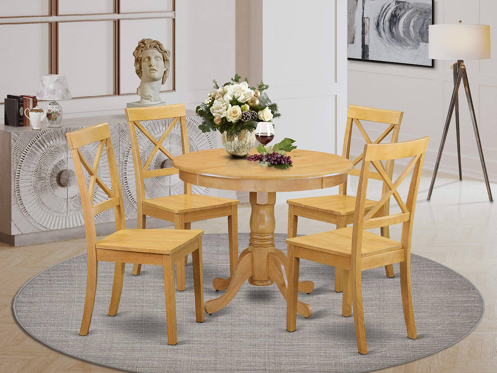 Antique Oak 5-Piece Dining Set F55346