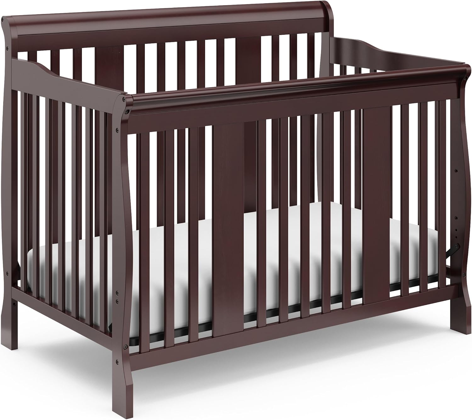 Espresso 4-in-1 Convertible Crib with Adjustable Height Mattress Z470507