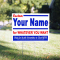 100 Pack 18 x 24" Two-Colors One Sided Yard Signs with 15" Tall Heavy Duty H-Stakes B19574