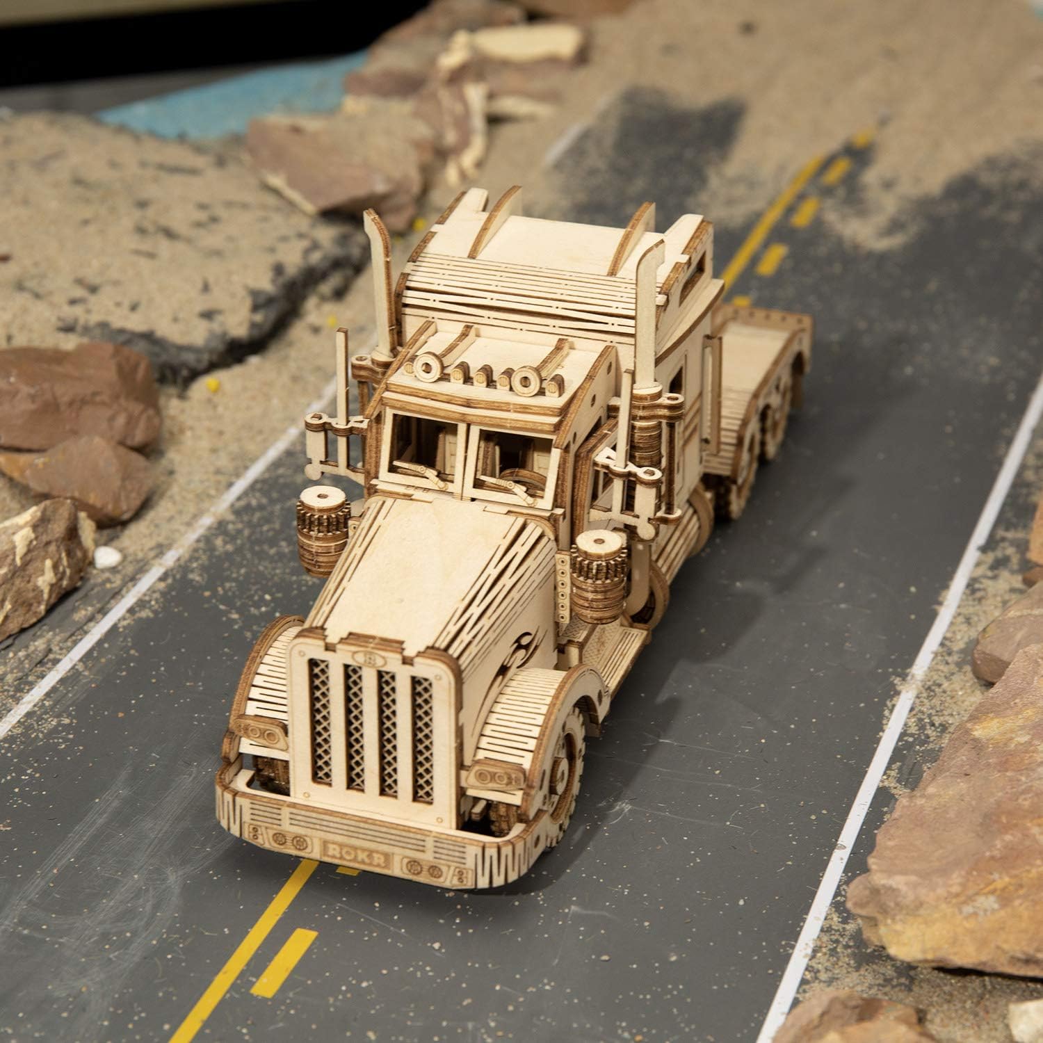 3D Wooden Puzzles Mechanical Models Kits (Heavy Truck) Pack of 2 H101