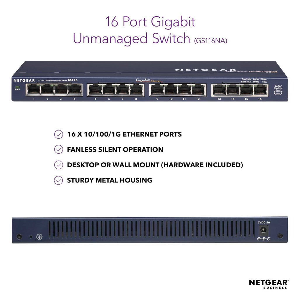 16 Port Gigabit Ethernet Switch E486758