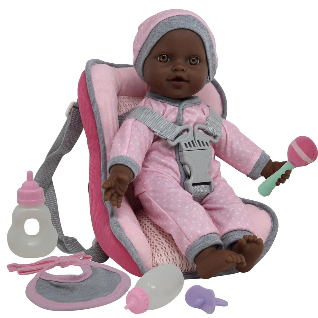 African American Doll Travel Playset with 12 inch Soft Body Doll F4841