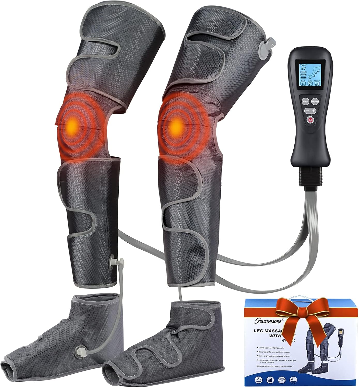 Leg Massager with Air Compression, 2 Heat Levels, 4 Modes 4 Intensities L515