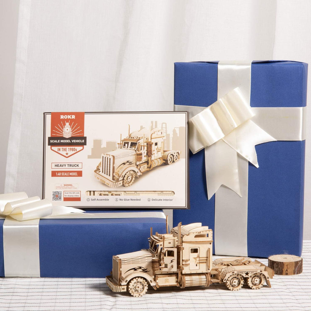 3D Wooden Puzzles Mechanical Models Kits (Heavy Truck) Pack of 2 H101