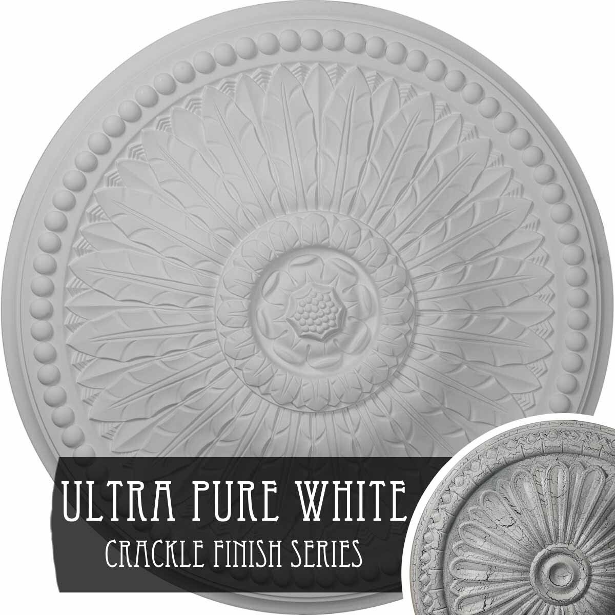 Ultra Pure White Crackle Ceiling Medallion F939986