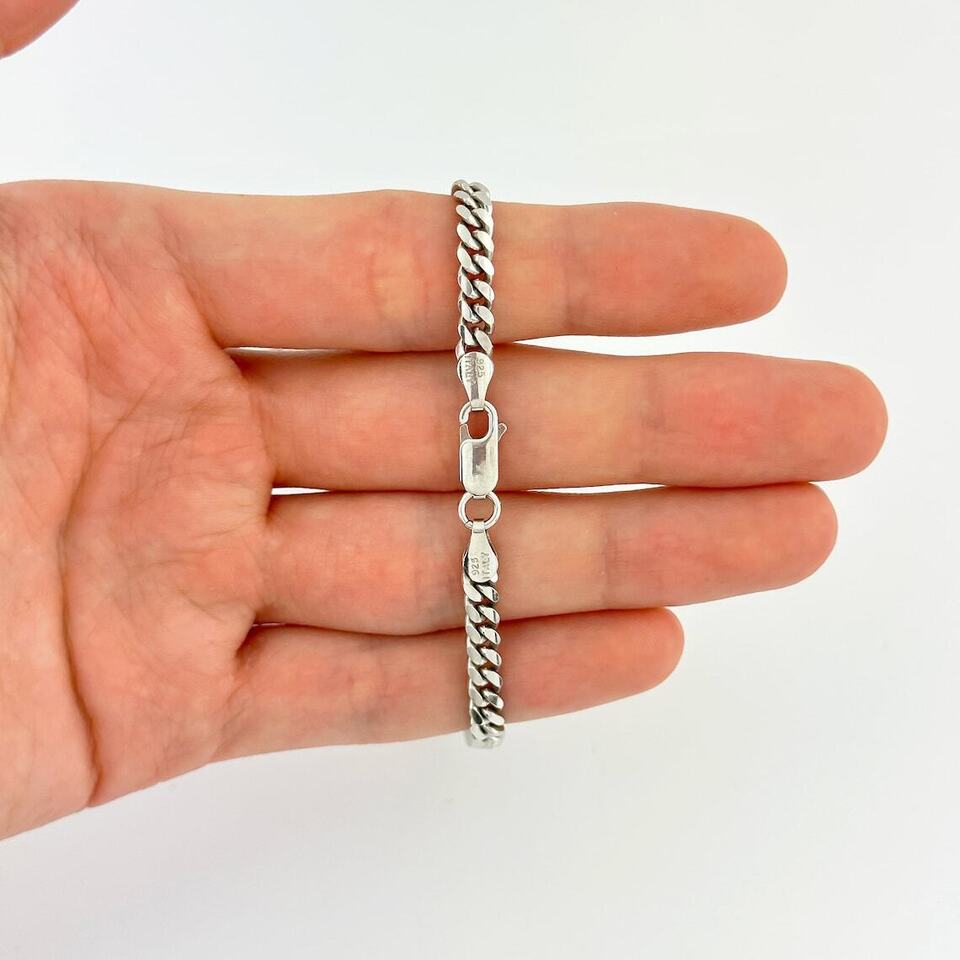 925 Sterling Silver Miami Cuban Link Chain Necklace 4mm 18'' Through 30'' K94224