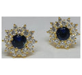14k Yellow Gold Plated Flower Shape Stud Earring P677