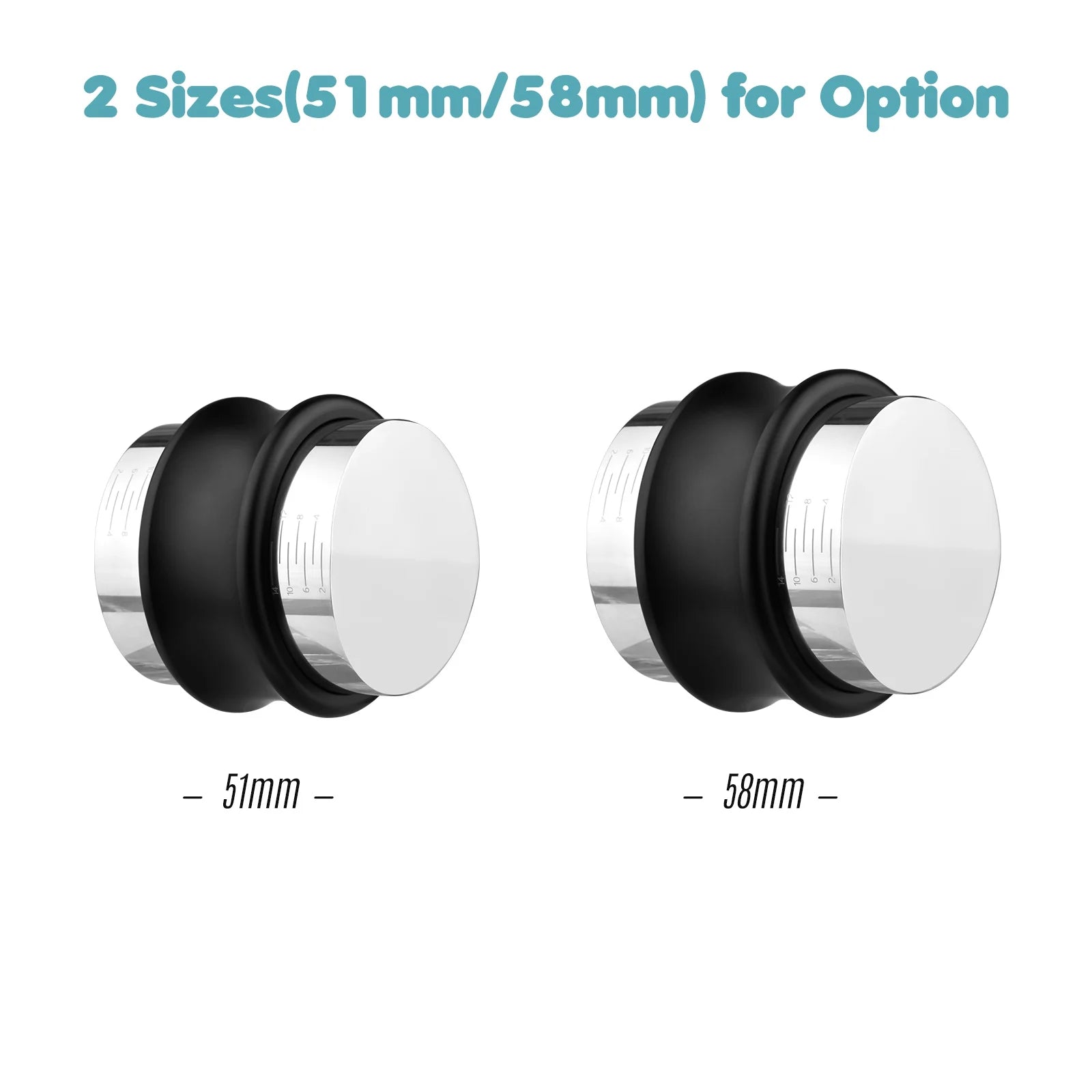 Steel 58mm 2-in-1 Adjustable Coffee Tamper C64829