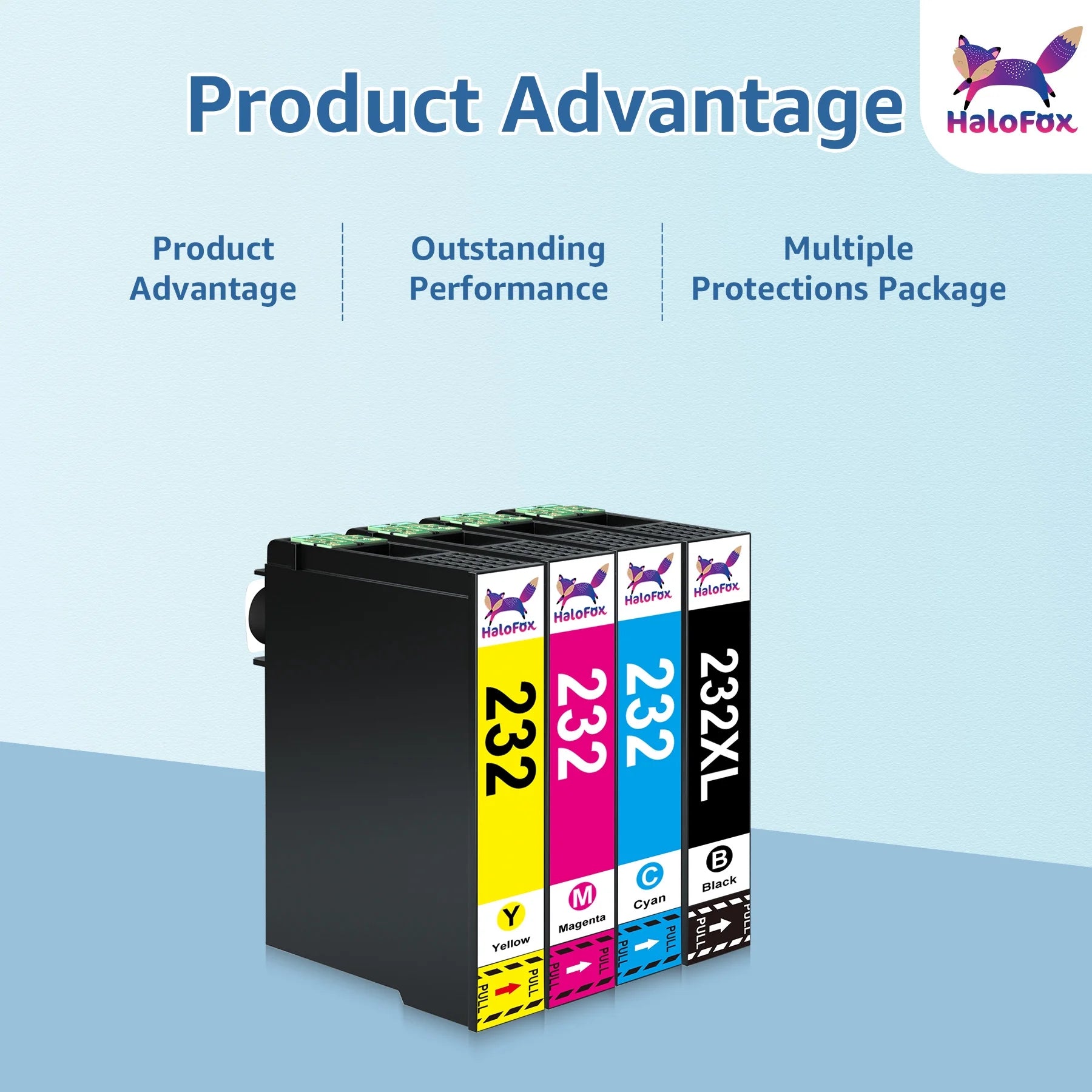 4 Pack 232XL Ink Cartridges (1 Black, 1 Cyan, 1 Magenta, 1 Yellow) S11270