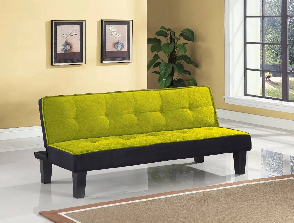 Green Flannel Adjustable Sofa S689339