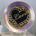 Loving Heart Wall Hanging Brass Accent Decorative Plate C35886
