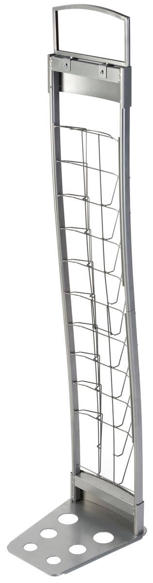 Silver Floor Literature Rack with Carrying Case C774879