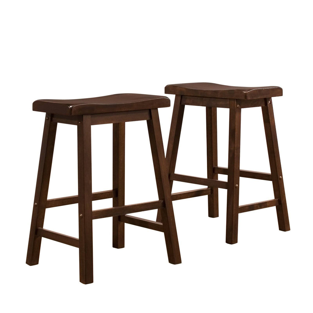 Cherry Saddle Stool Set of 2 V4403