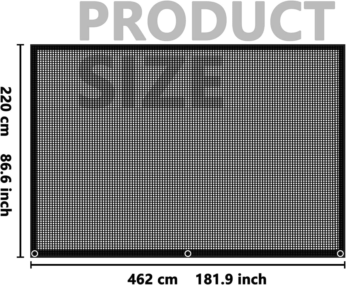 Black Mesh RV Awning Sun Shade 7'x15'2 E94480