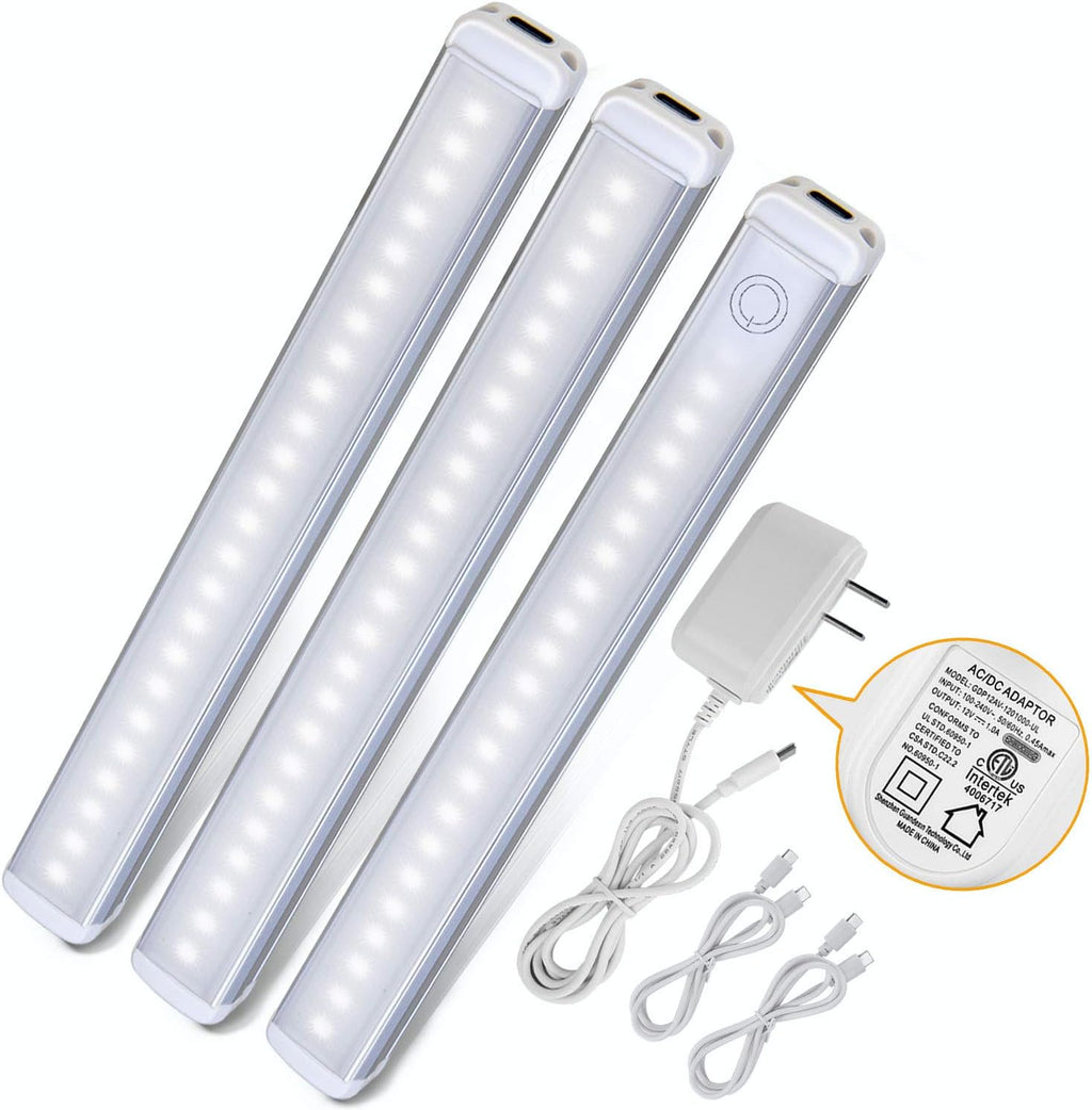 Warm White 2700K Touch Dimmable Under Cabinet LED Light Bar Kit, 3 Bars F713466