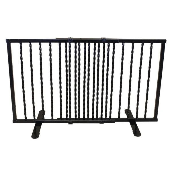 White Wrought Iron Freestanding Pet Gate B744079