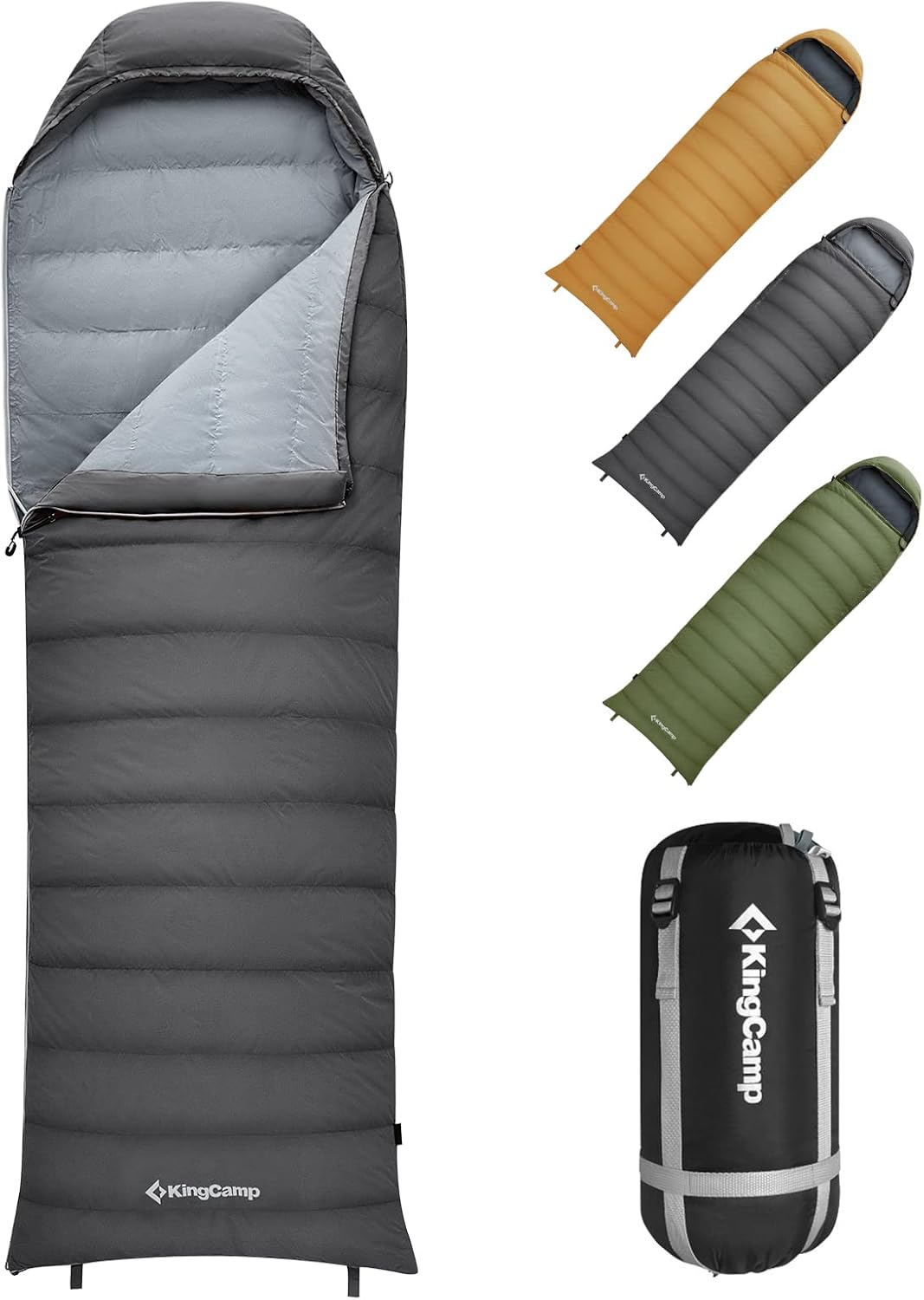Down Sleeping Bag 650 Fill Power Ultralight Compact 0 Degree with Compression Sack X976017