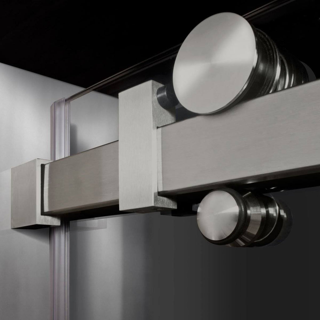 Chrome Sliding Shower Door with Stationary Panel K12006