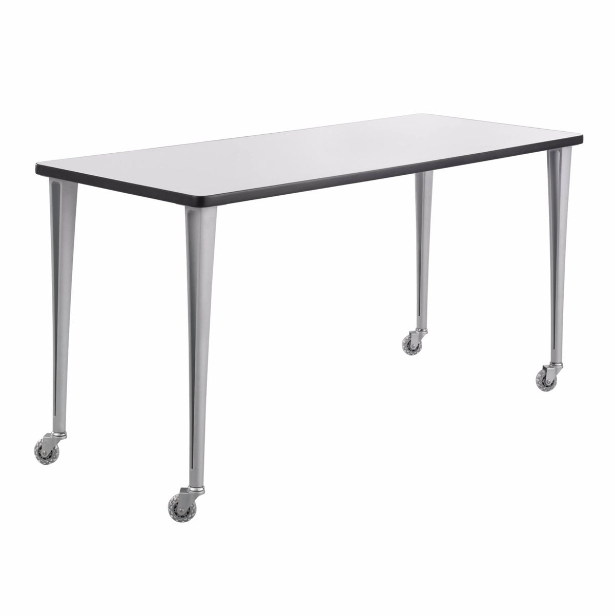 Gray/Black Post Leg with Casters I654