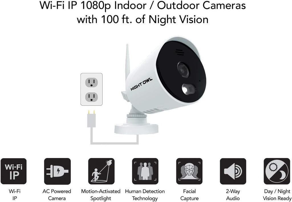 1080p Wi-Fi Smart Security System with 4 Indoor/Outdoor Cameras and 1TB Hard Drive C949