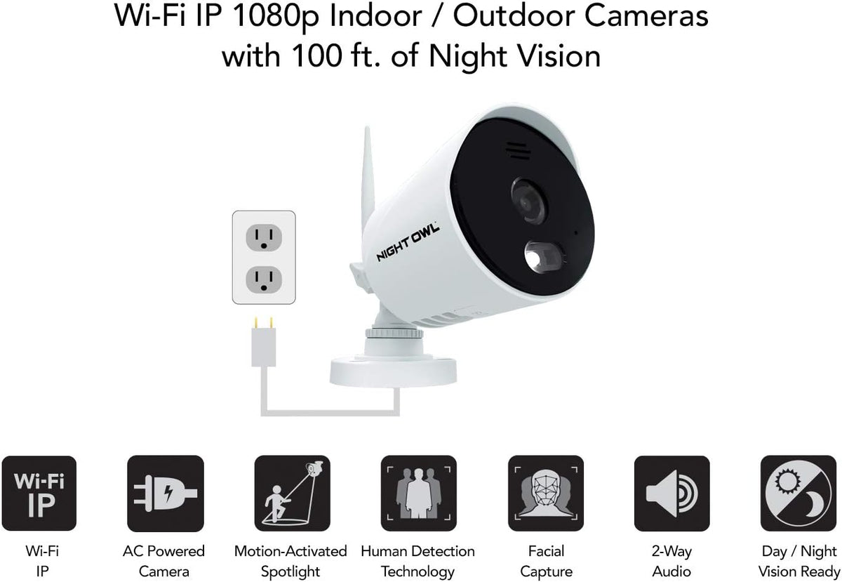 1080p Wi-Fi Smart Security System with 4 Indoor/Outdoor Cameras and 1TB Hard Drive C949