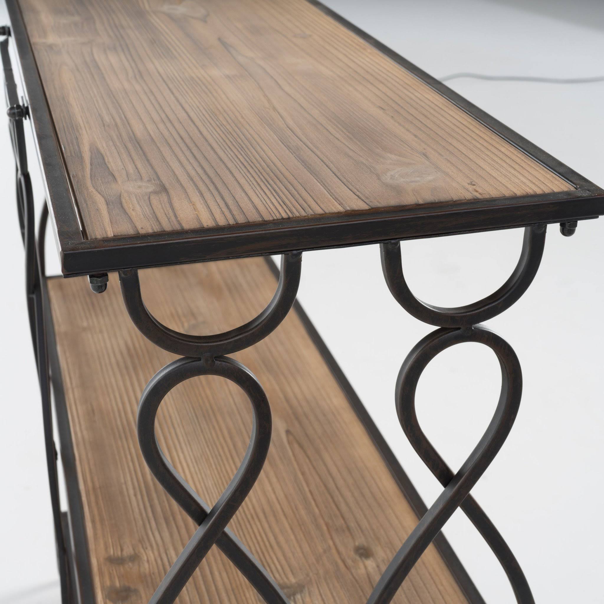 Modern Industrial 2 Shelf Firwood Bookcase Tables P290