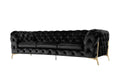 Black Velvet Tufted Sofa Y335584