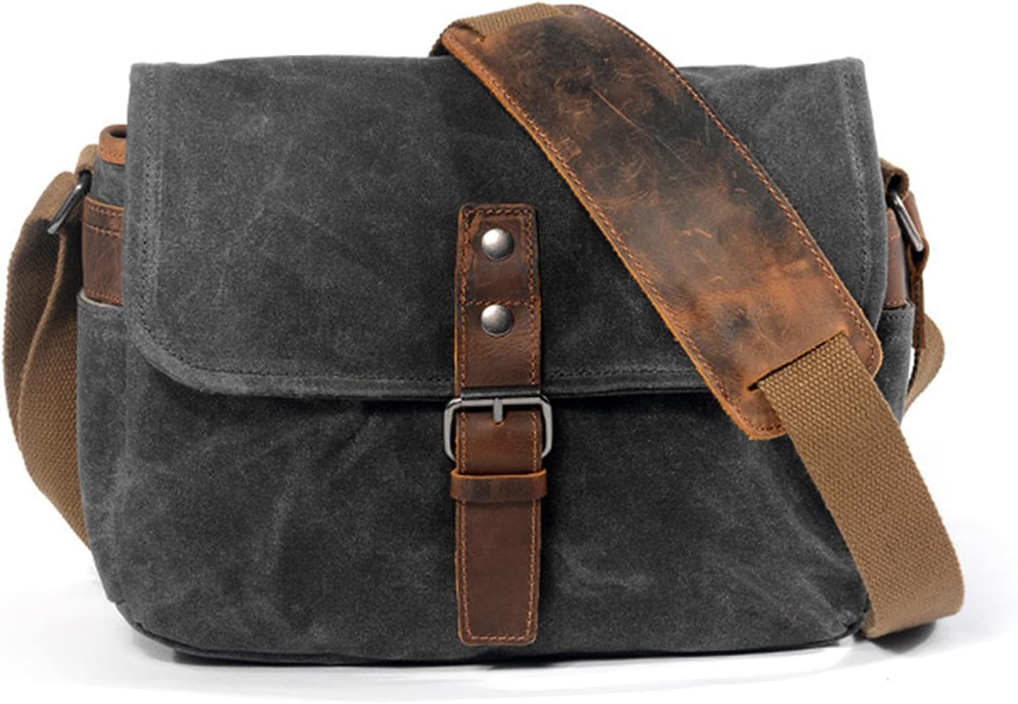 Vintage Canvas DSLR Camera Bag Shoulder Sling Case W354