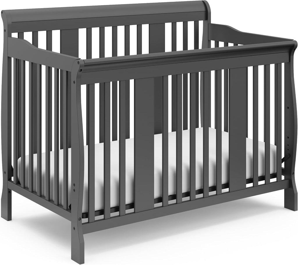 Espresso 4-in-1 Convertible Crib with Adjustable Height Mattress Z470507
