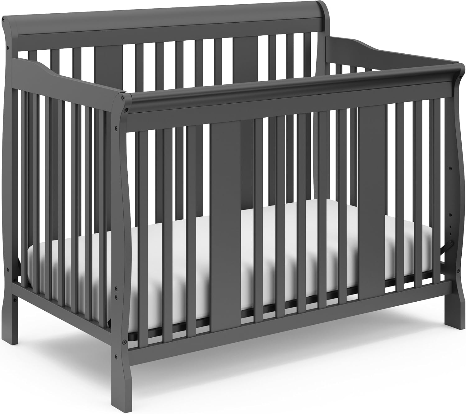 Espresso 4-in-1 Convertible Crib with Adjustable Height Mattress Z470507