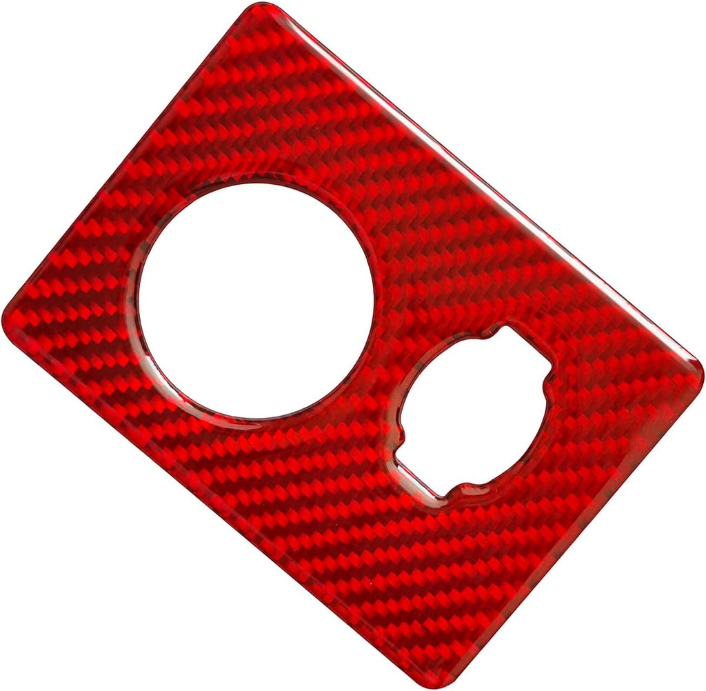 Red Carbon Fiber Headlight Switch Panel Cover Trim Sticker for Jeep Grand Cherokee 2014-2020 1PCS G5810