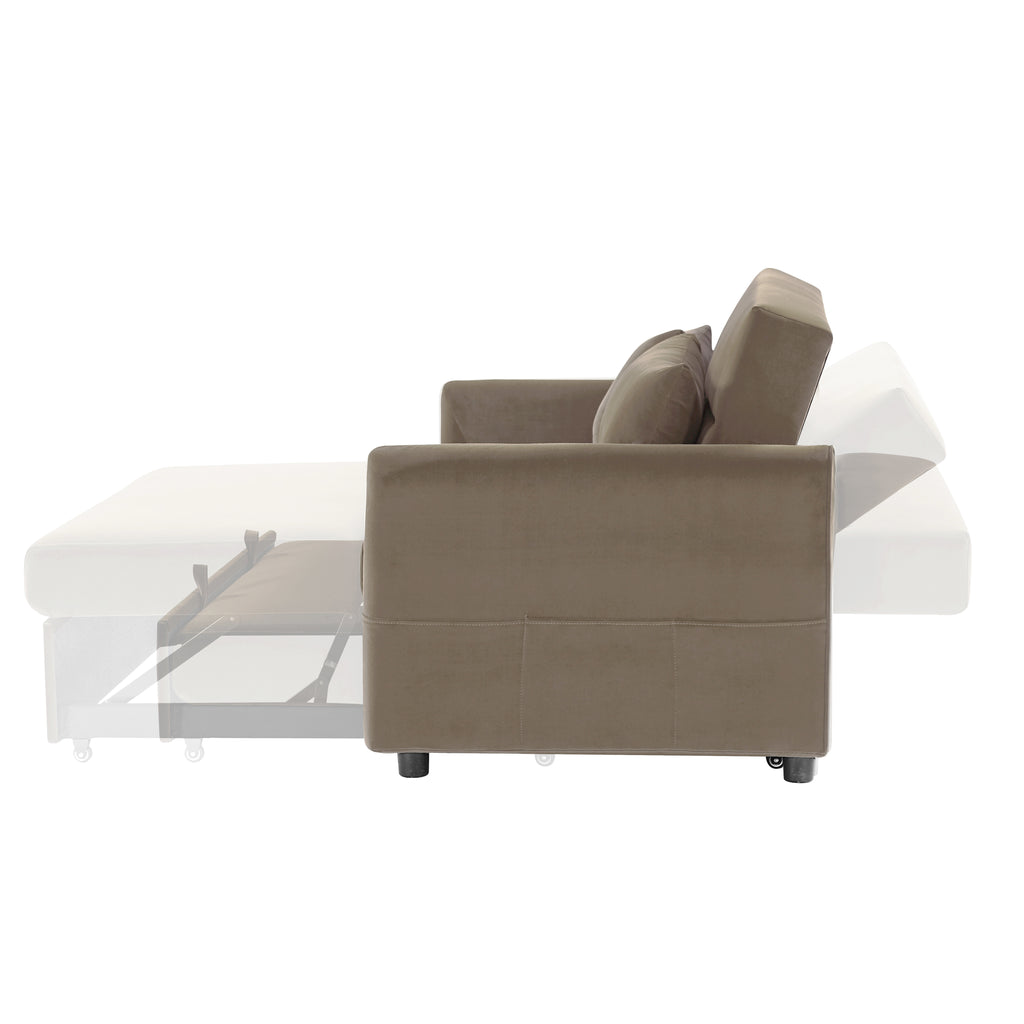 Convertible Velvet Loveseat Sofa K464
