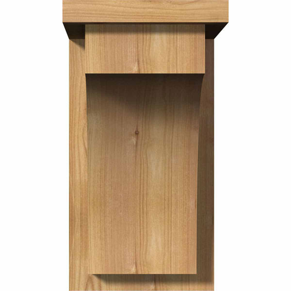 7 1/2x22W x 10x22D x 14x22H Western Red Cedar Corbel with Backplate J90355