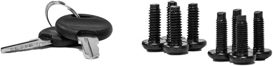 3U Black Rack Mount Drawer with Lock and Key, Pack of 2 D9714