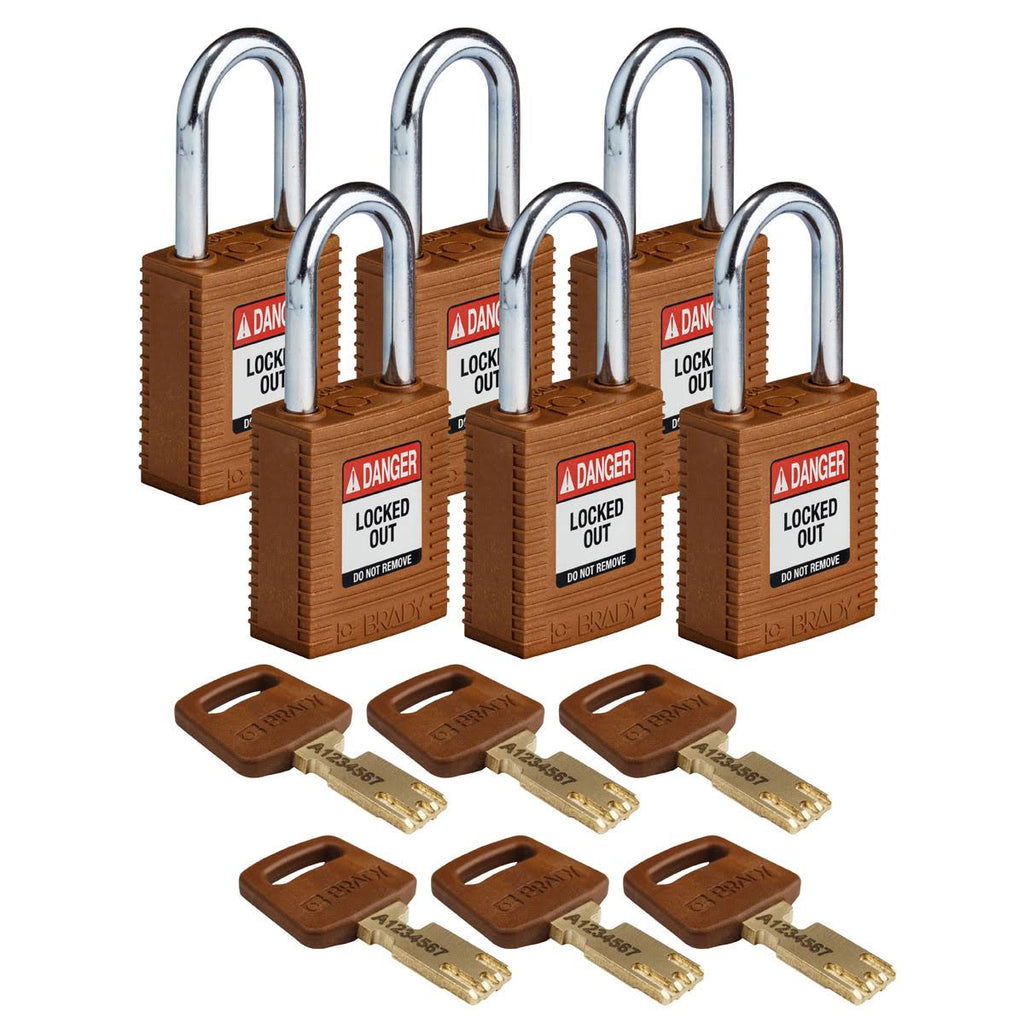 Lockout Padlock Nylon Brown 1.5x22 St B50806