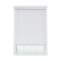 Cordless White Faux Wood Room Darkening Horizontal Blinds L17646