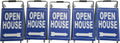 Blue A Frame Open House Sign Kit 5 Pack K353248