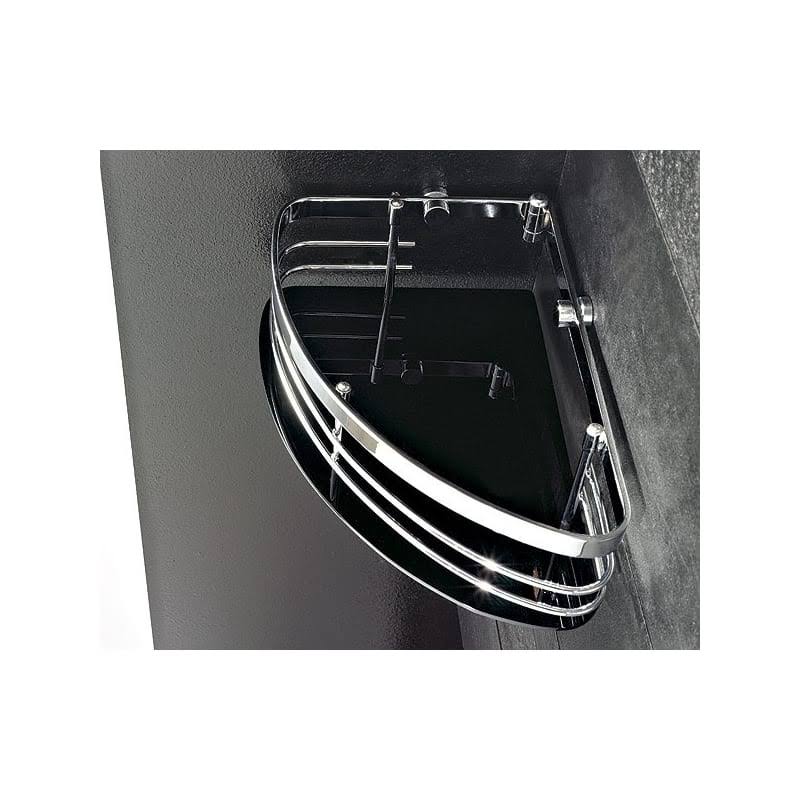 Black Wall Mounted Shower Basket Z429
