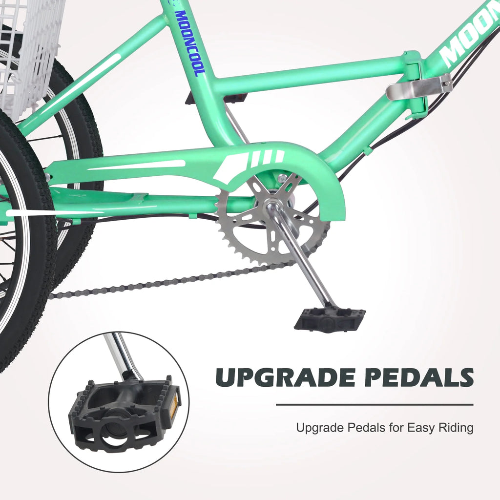 Cyan 7 Speed Adult Folding Tricycle J545291