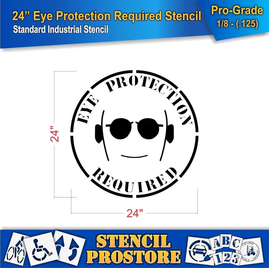 24 Inch Eye Protection Floor Marking Stencil O23488