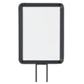 8.5 x 11 in. Matte Black Vertical Fixed Mount Sign Frame M211877