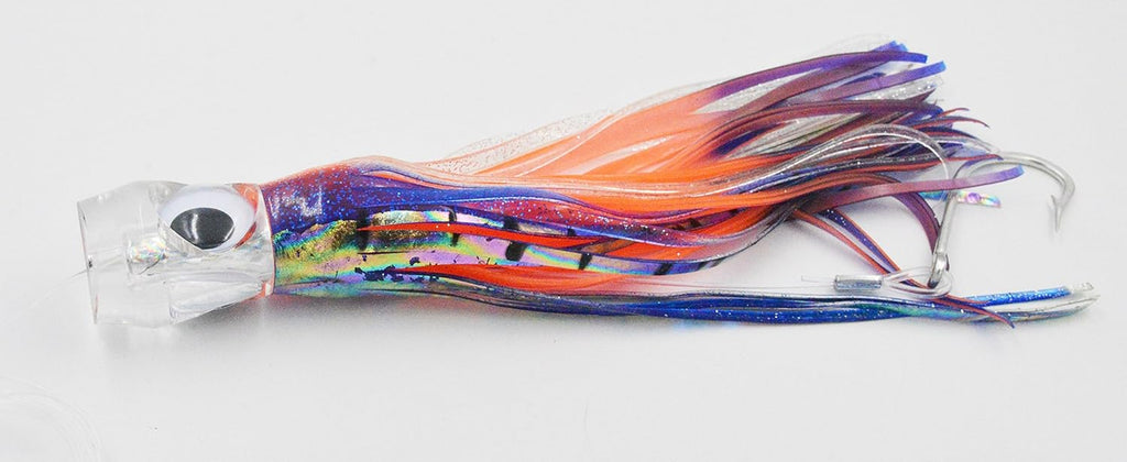 Fishing Lure Set of 6 Saltwater Skirted Lures with Black Bag W434941