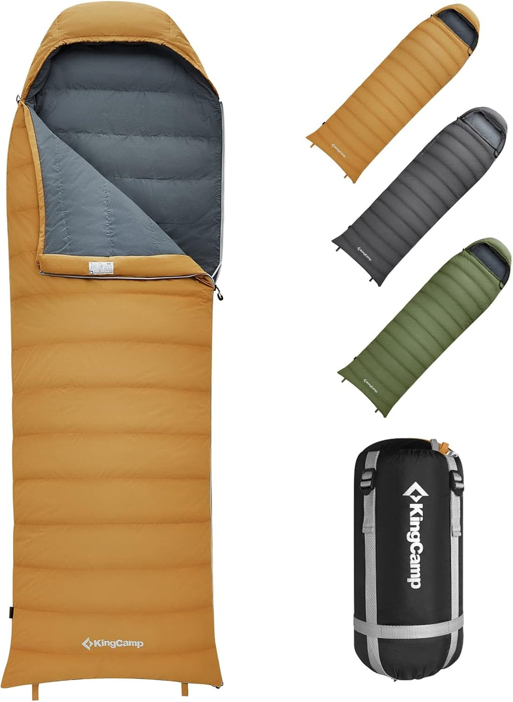 Down Sleeping Bag 650 Fill Power Ultralight Compact 0 Degree with Compression Sack X976017