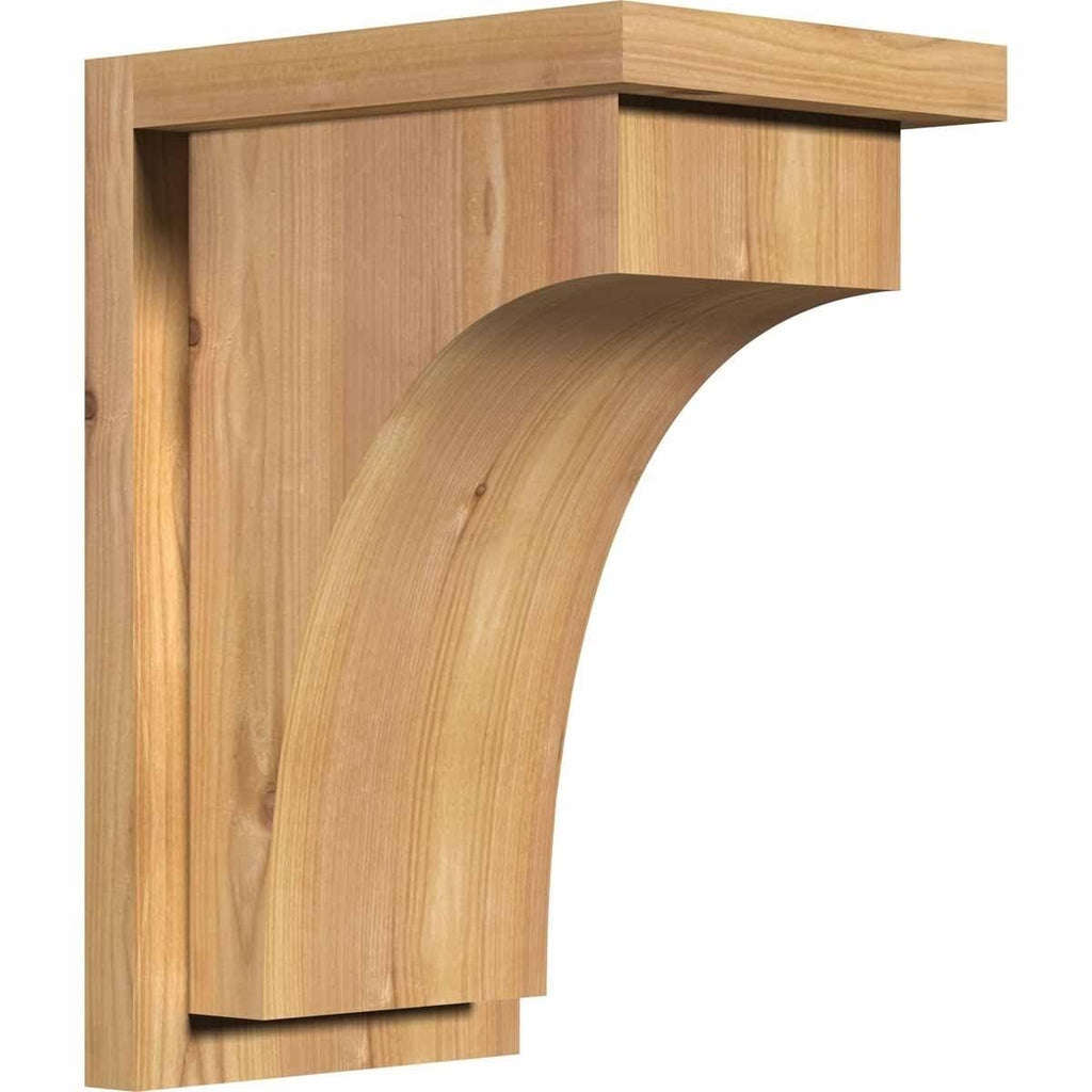 7 1/2x22W x 10x22D x 14x22H Western Red Cedar Corbel with Backplate J90355