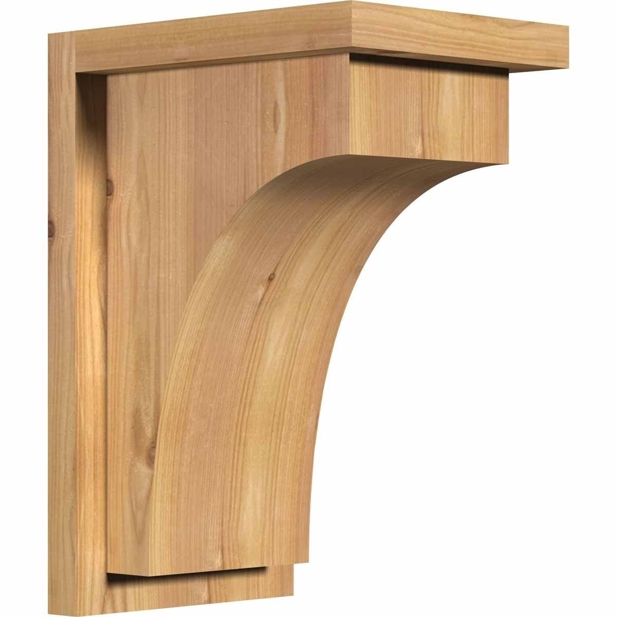 7 1/2x22W x 10x22D x 14x22H Western Red Cedar Corbel with Backplate J90355